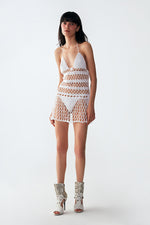 Spagetti Club Mini Dress Bianco