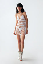 Spagetti Club Mini Dress Bianco